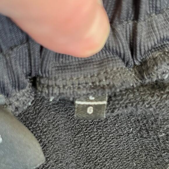 The Kooples Grosgrain Trim High Rise Tapered Black Ankle Jogger Sweatpants XS/LG - Picture 5 of 16